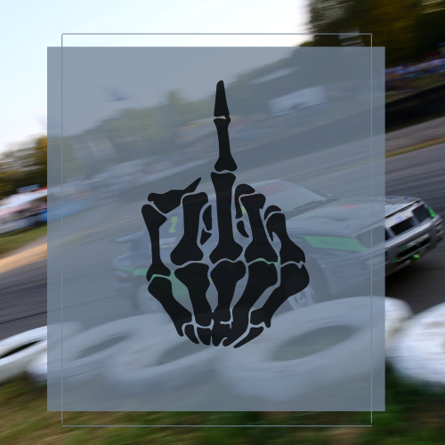 Sticker Bone middel finger