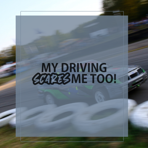 Sticker My driving scares me to