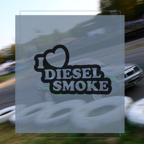 Sticker I love diesel smoke
