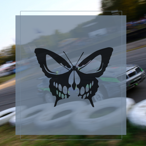 Sticker Butterfly skull