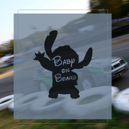 Sticker Baby on board stitch