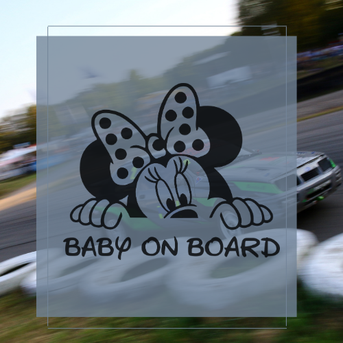Sticker Baby on board minnie