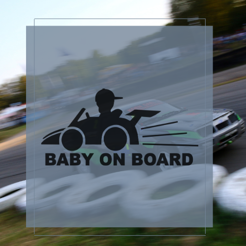 Sticker baby racer on board