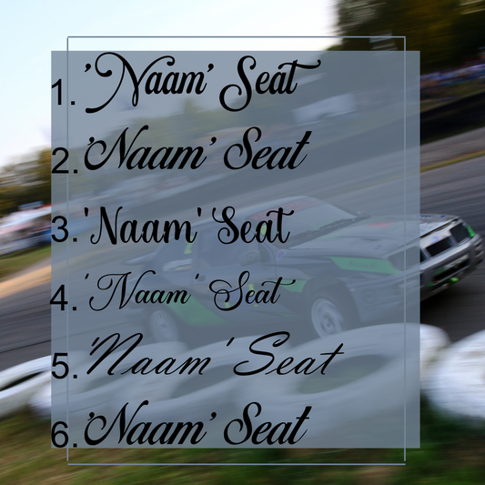'Naam' Seat sticker
