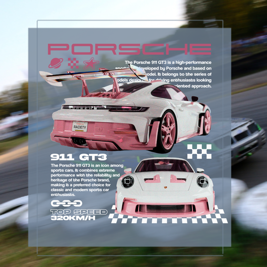 Print Porsche 911 pink
